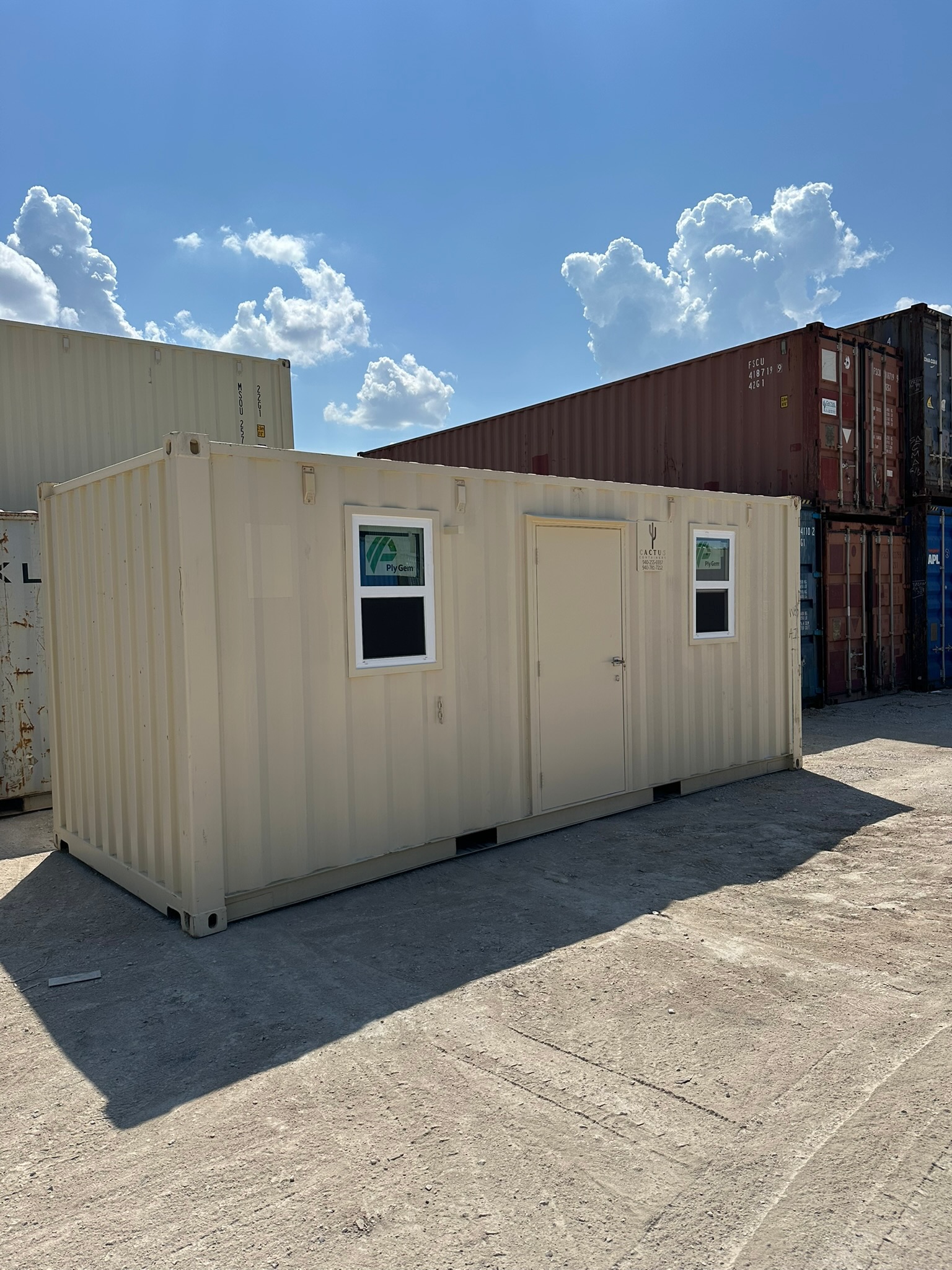Shipping container office conversion